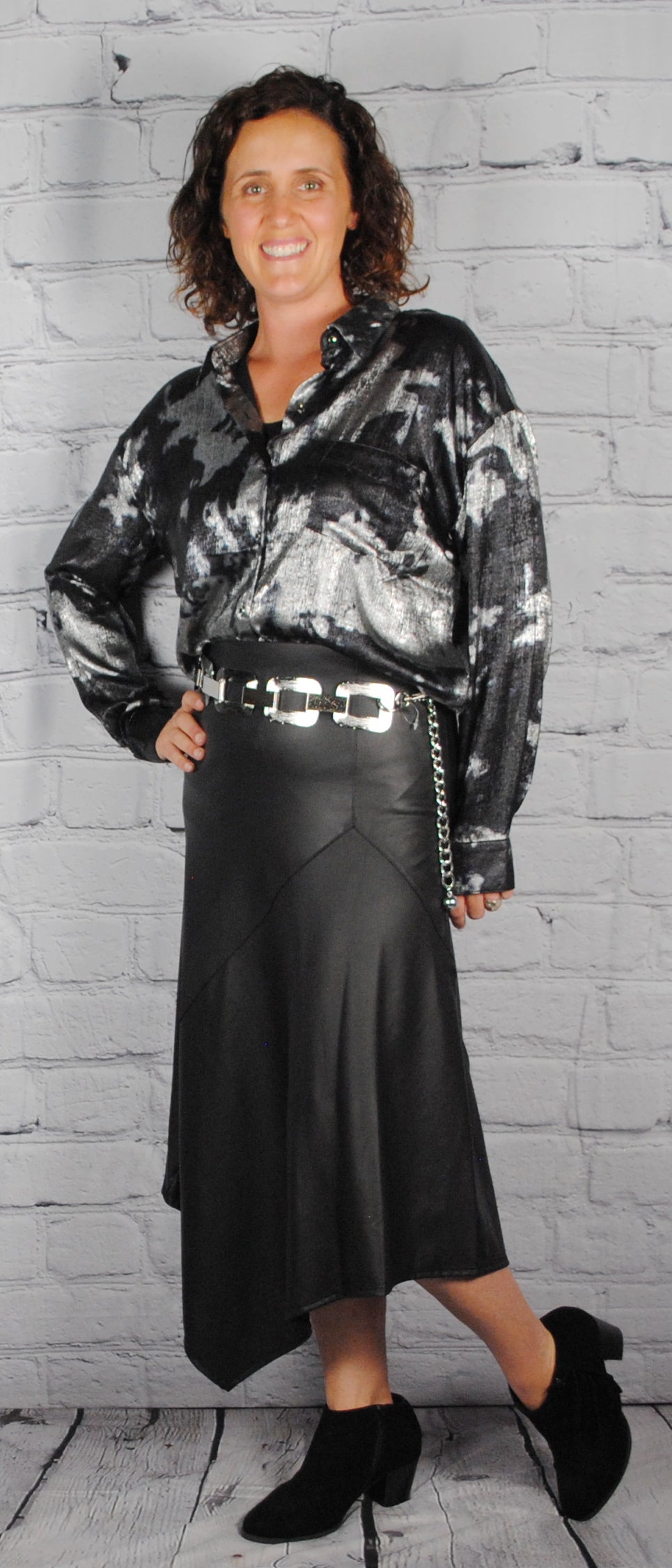 Collared Metallic Shirt