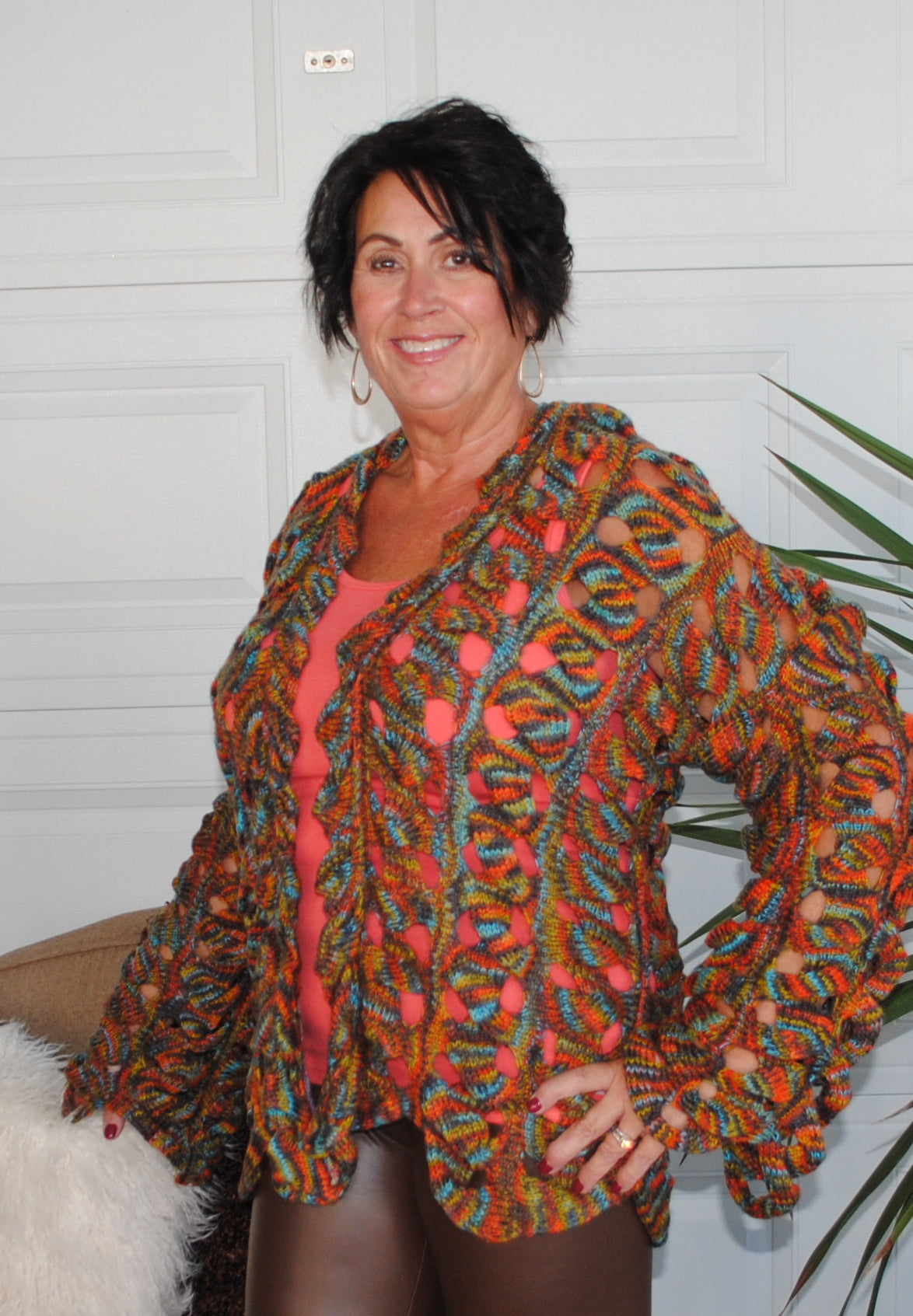 Multi Color Open Sweater Cardigan
