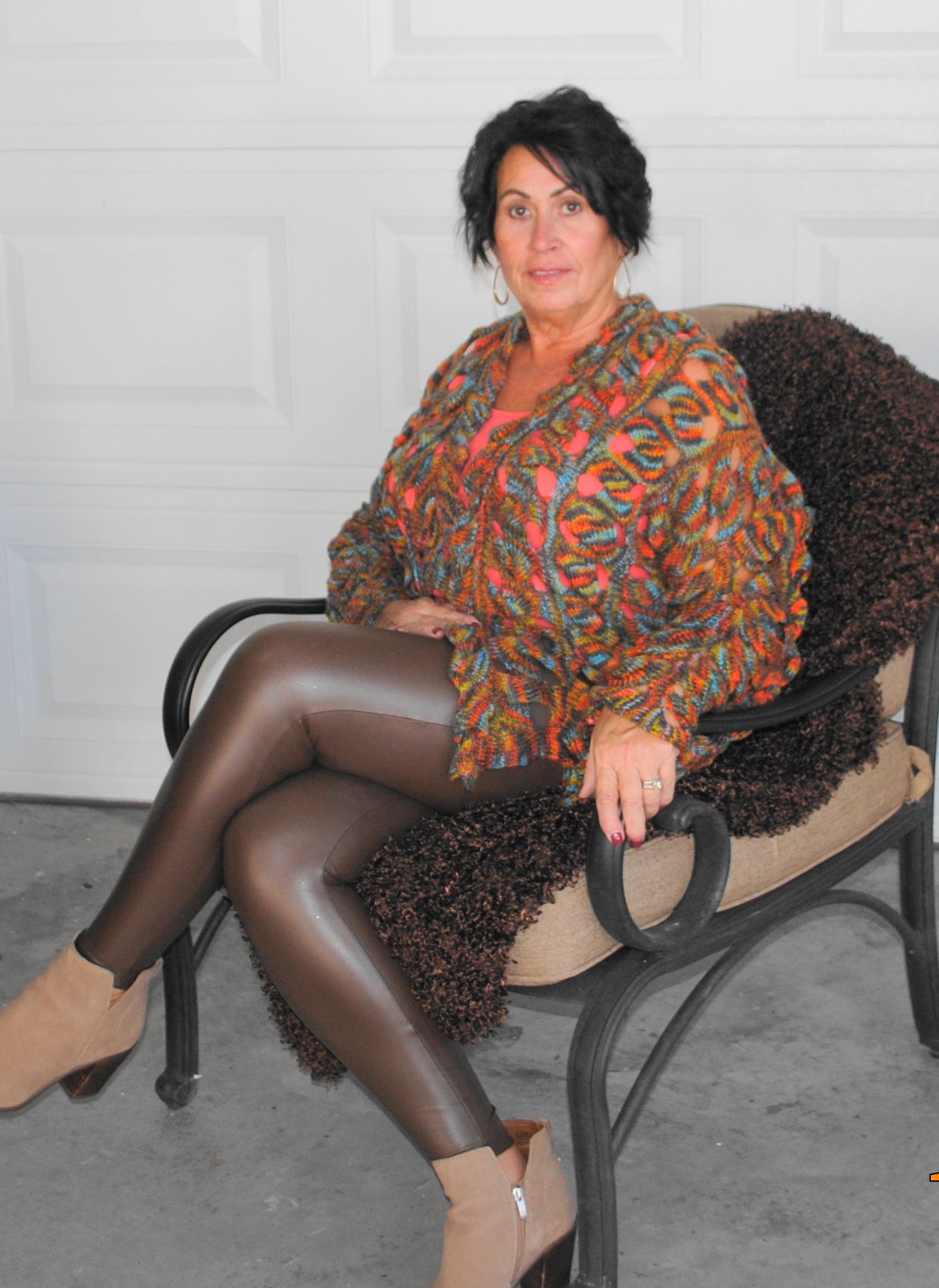 Multi Color Open Sweater Cardigan