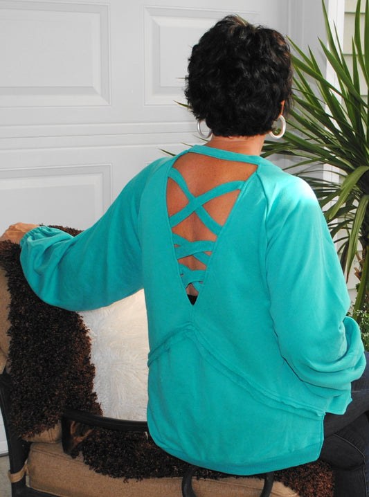 Lattice Back Sweatshirt