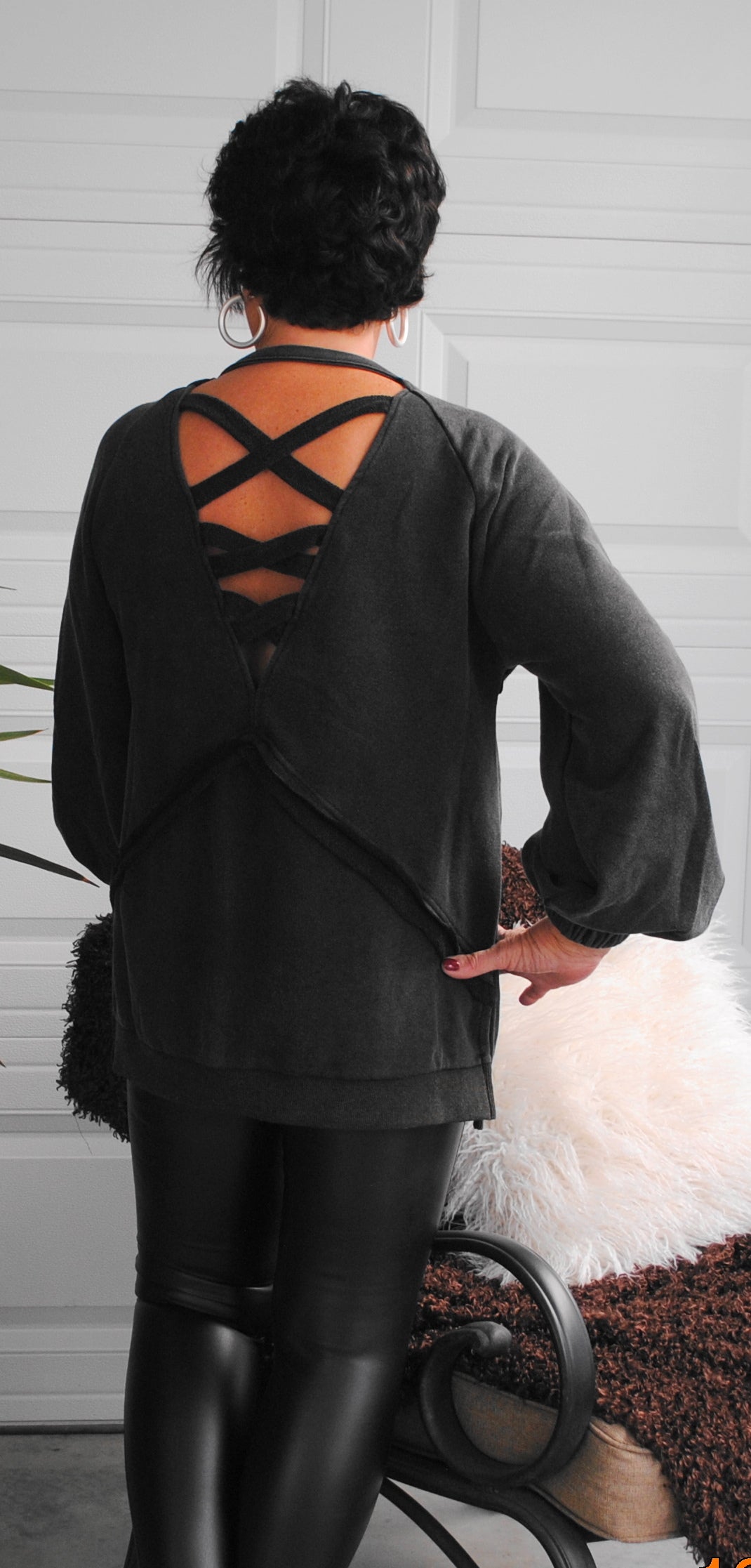 Lattice Back Sweatshirt