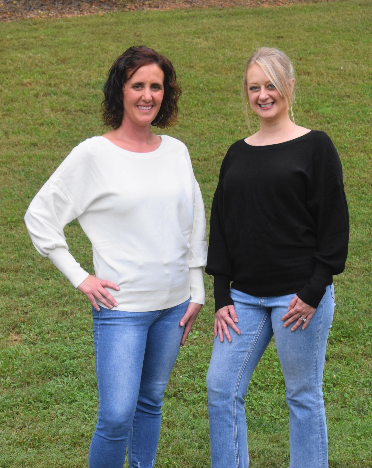 Backless Dolman Sleeve Pullover Sweater