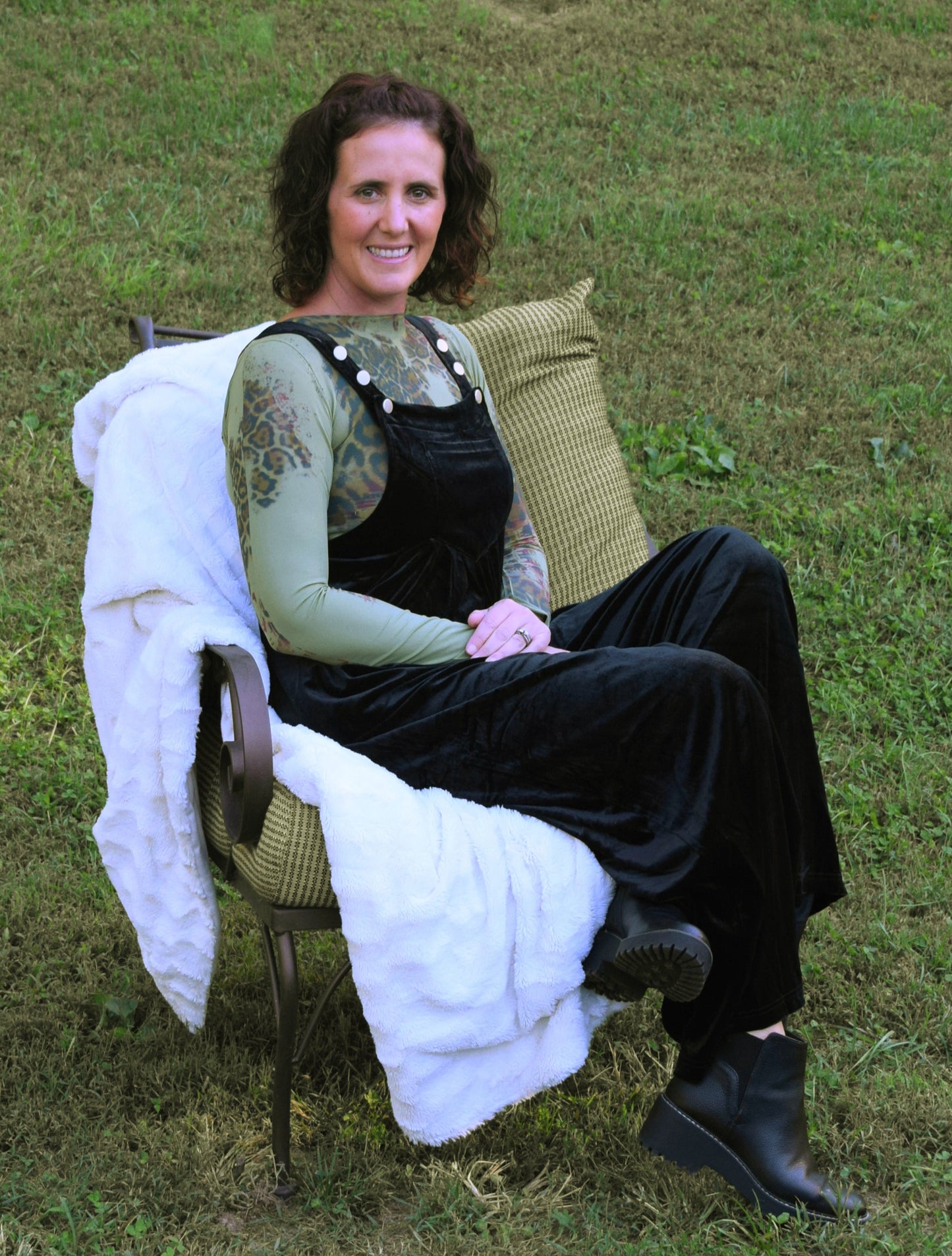 Black Velvet Overalls