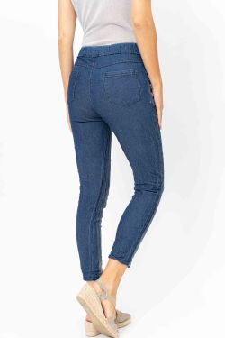 Silver Foiled Jean Jegging