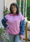 Pink Patchwork Hoodie