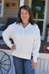 White Snap Front Sweatshirt