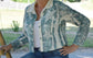 Cropped Sequin Blue Star Jacket