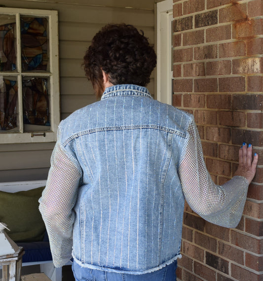 Denim Crystal w/ Mesh Sleeves