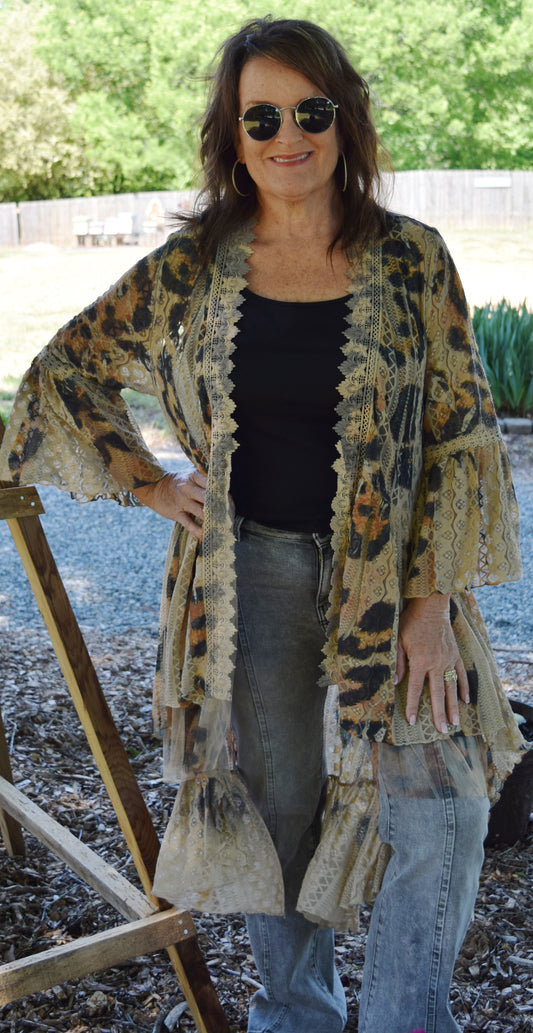 Leopard and Lace Duster