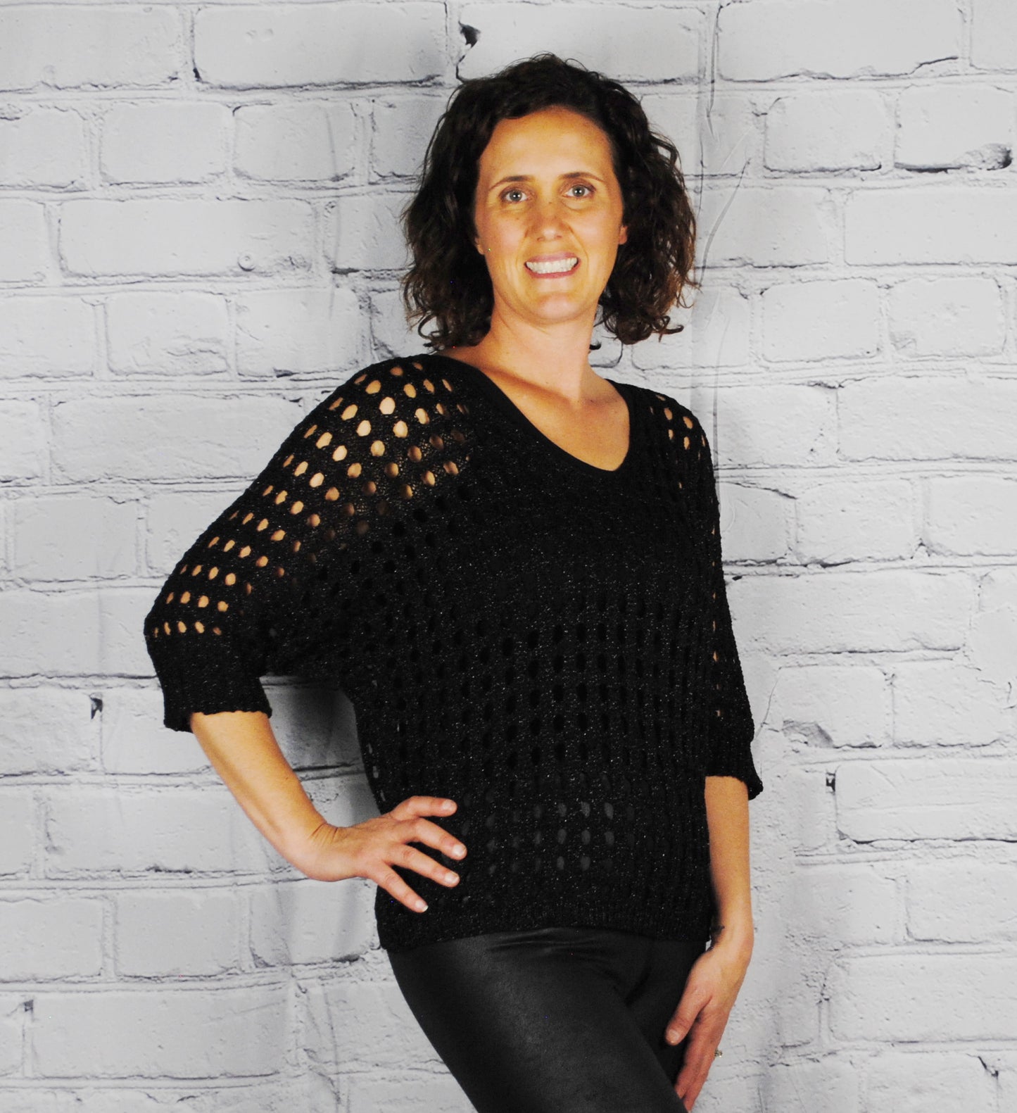 Shimmer Crochet Sweater