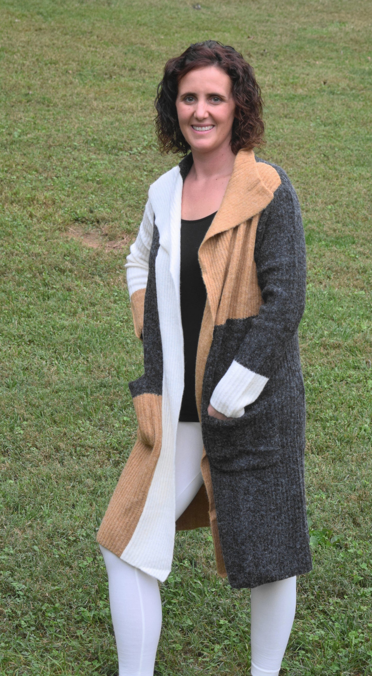 Colorblock Long Cardigan