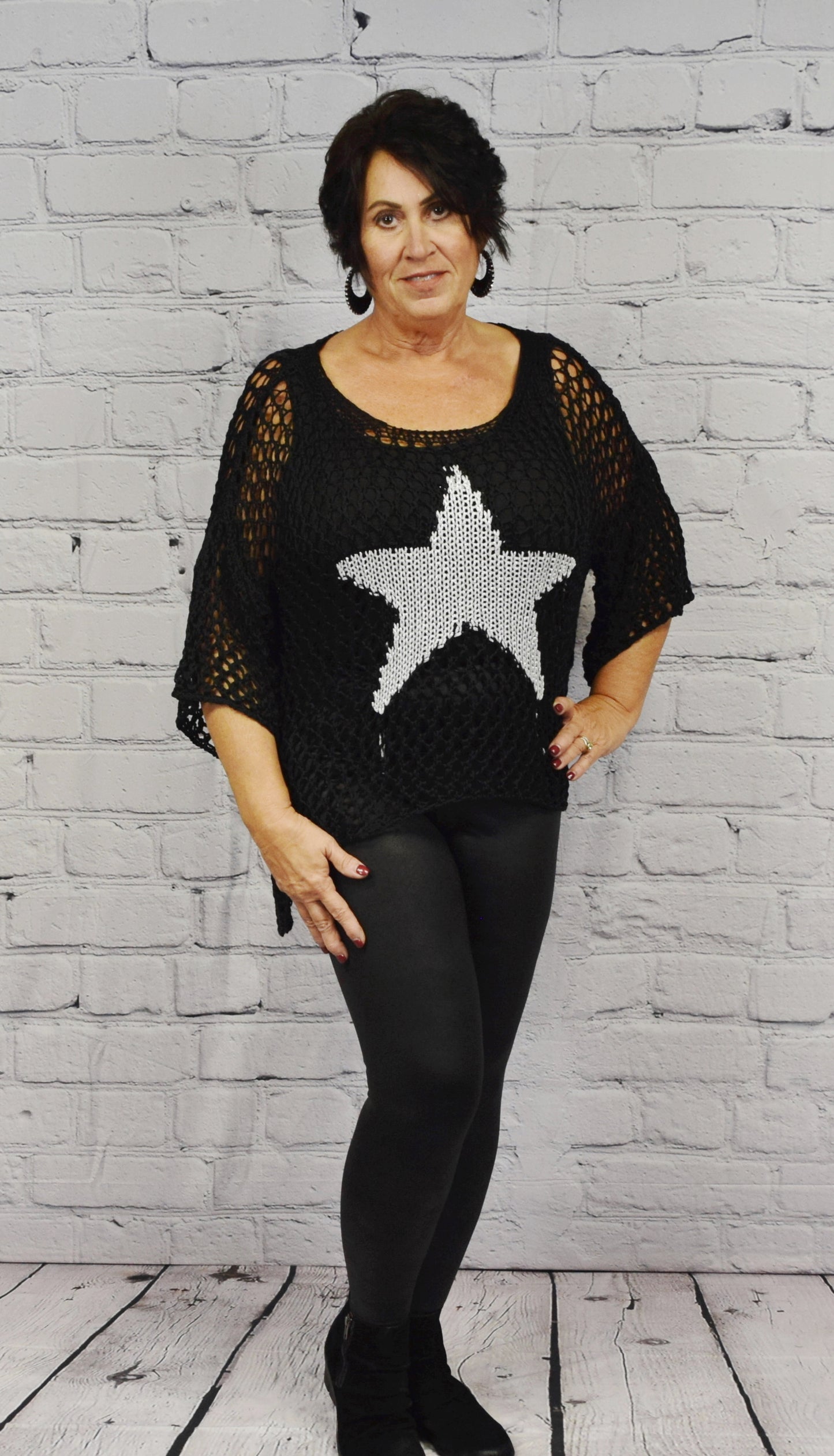 Silver Star Crochet Sweater