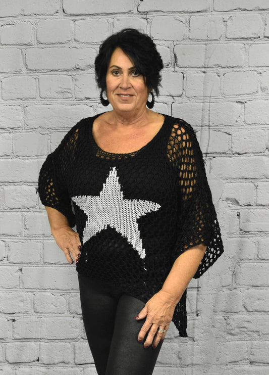 Silver Star Crochet Sweater