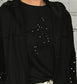 Black Sequin Star Tee Shirt