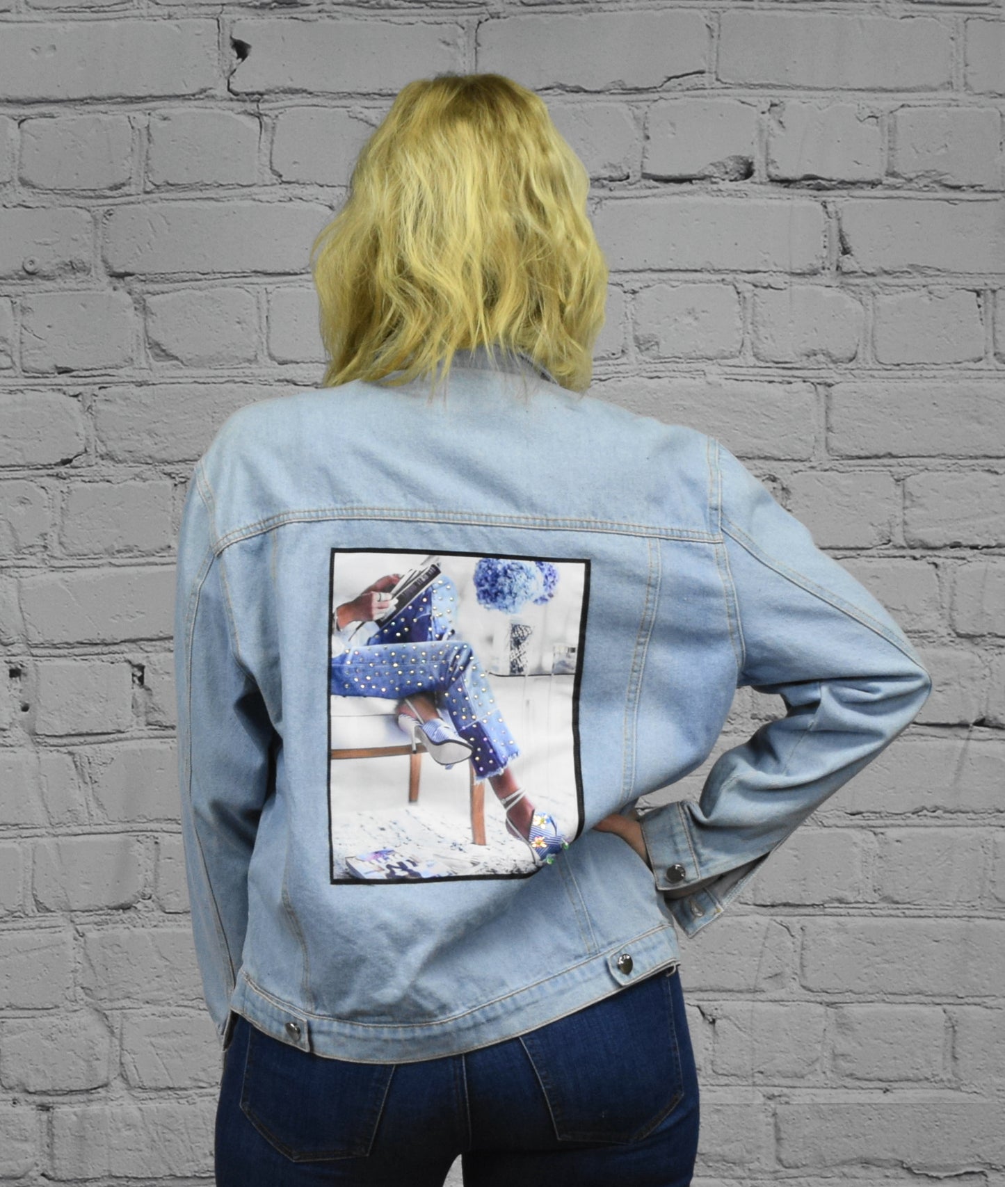 Crystal Graphic Jean Jacket