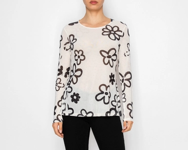 New Daisy Sparkly Mesh Top