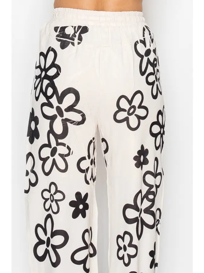 Daisy Print Pants