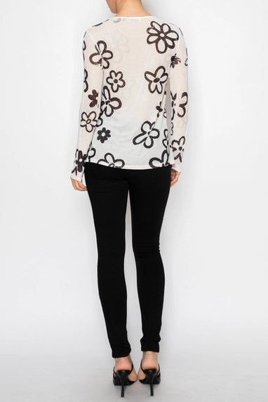 New Daisy Sparkly Mesh Top