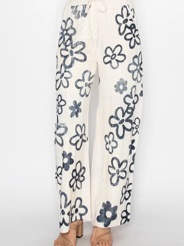 Daisy Print Pants