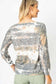 Gold & Silver Foil Abstract Print Sweater