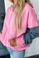 Pink Patchwork Hoodie